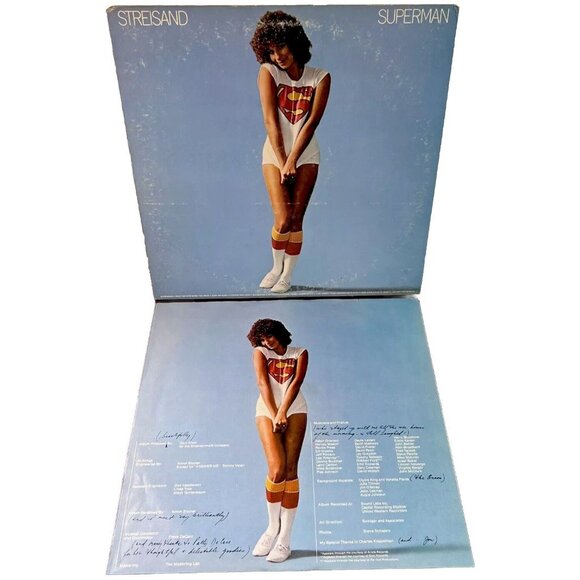 Superman Barbra Streisand Columbia 1977 Vinyl LP JC 34830 With Lyrics/Poster - Picture 4 of 14